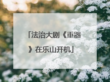 法治大剧《重器》在乐山开机