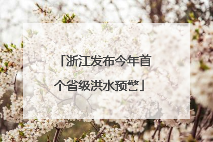 浙江发布今年首个省级洪水预警