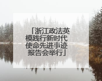 浙江政法英模践行新时代使命先进事迹报告会举行