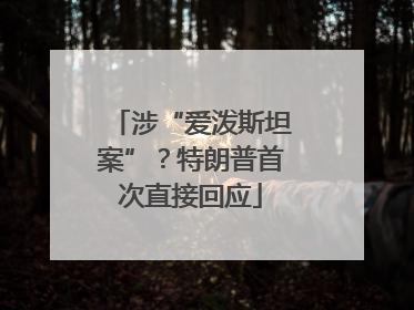 涉“爱泼斯坦案”？特朗普首次直接回应