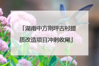 湖南中方荆坪古村提质改造项目冲刺收尾