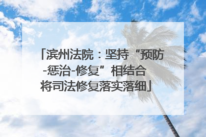 滨州法院：坚持“预防-惩治-修复”相结合 将司法修复落实落细