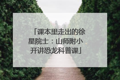 课本里走出的徐星院士：山师附小开讲恐龙科普课
