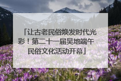 让古老民俗焕发时代光彩！第二十一届吴地端午民俗文化活动开幕