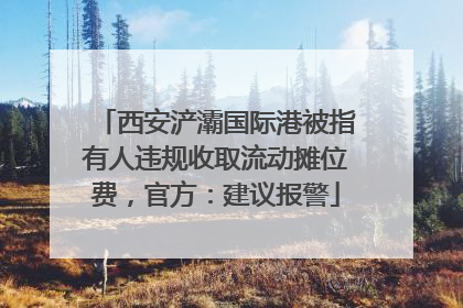 西安浐灞国际港被指有人违规收取流动摊位费，官方：建议报警