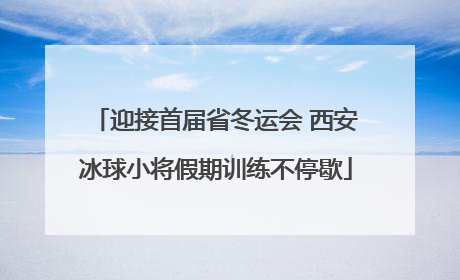 迎接首届省冬运会 西安冰球小将假期训练不停歇