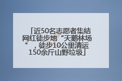 近50名志愿者集结网红徒步地“天鹅林场”，徒步10公里清运150余斤山野垃圾