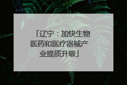 辽宁：加快生物医药和医疗器械产业提质升级