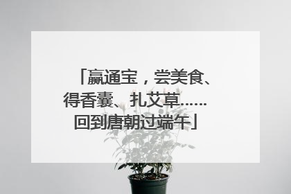 赢通宝，尝美食、得香囊、扎艾草……回到唐朝过端午