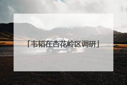 韦韬在杏花岭区调研