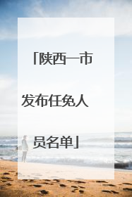 陕西一市发布任免人员名单