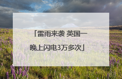 雷雨来袭 英国一晚上闪电3万多次