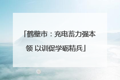 鹤壁市：充电蓄力强本领 以训促学砺精兵