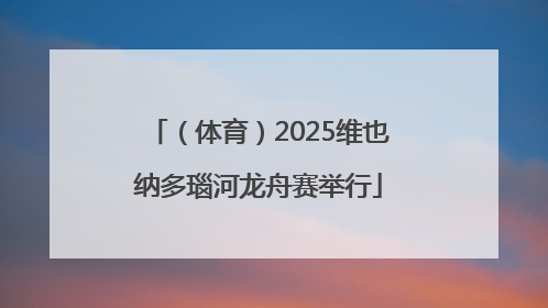 （体育）2025维也纳多瑙河龙舟赛举行
