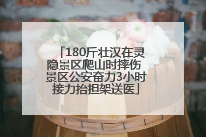 180斤壮汉在灵隐景区爬山时摔伤 景区公安奋力3小时接力抬担架送医