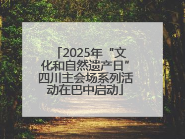 2025年“文化和自然遗产日”四川主会场系列活动在巴中启动