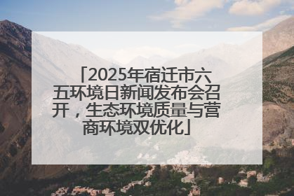 2025年宿迁市六五环境日新闻发布会召开，生态环境质量与营商环境双优化