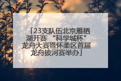 23支队伍北京雁栖湖开赛 “科学城杯”龙舟大赛暨怀柔区首届龙舟拔河赛举办