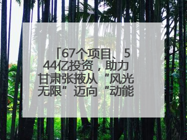 67个项目、544亿投资，助力甘肃张掖从“风光无限”迈向“动能澎湃”