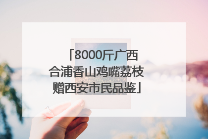 8000斤广西合浦香山鸡嘴荔枝赠西安市民品鉴
