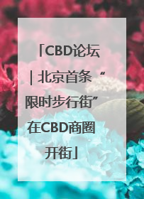 CBD论坛｜北京首条“限时步行街”在CBD商圈开街