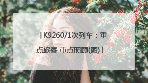 K9260/1次列车：重点旅客 重点照顾(图)